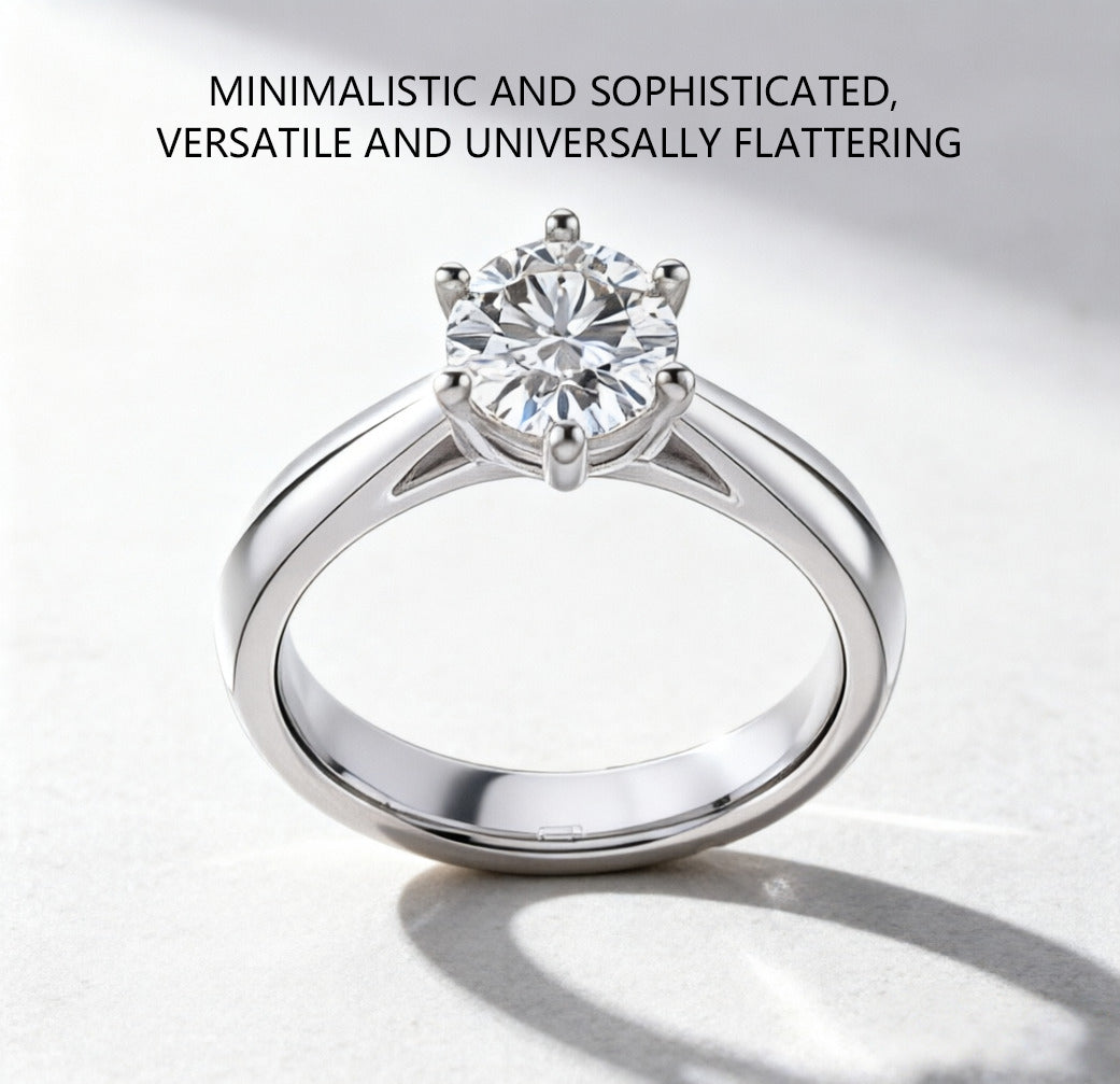 round brilliant diamond engagement ring sparkle fire classic solitaire jewelry