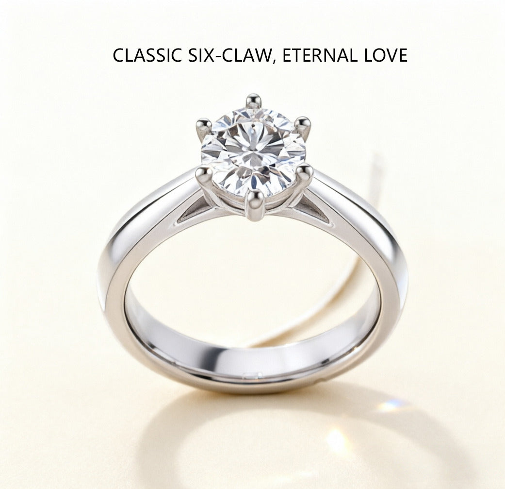 round diamond solitaire ring minimalist engagement ring simple elegant white gold