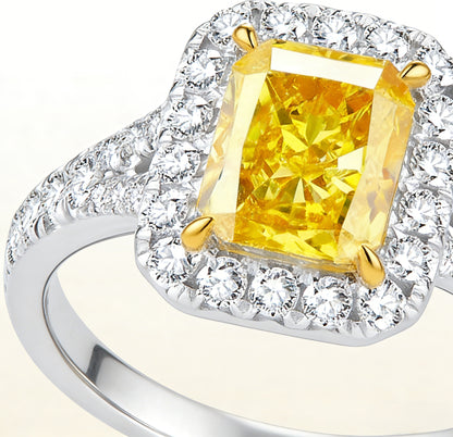yellow diamond engagement ring on hand luxury jewelry everyday wear style